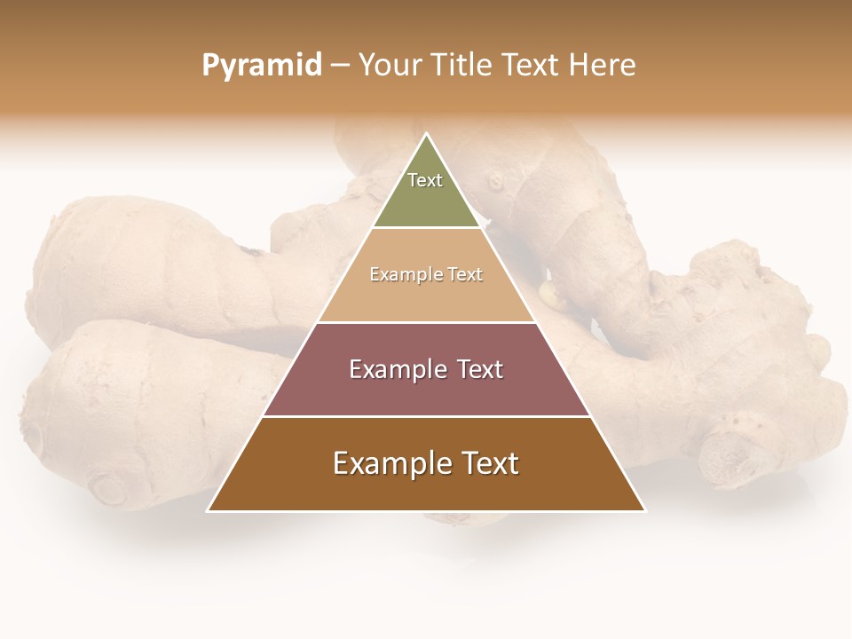 A Close Up Of A Ginger Root On A White Background PowerPoint Template