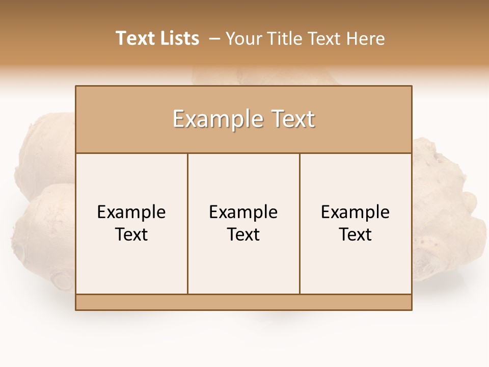 A Close Up Of A Ginger Root On A White Background PowerPoint Template