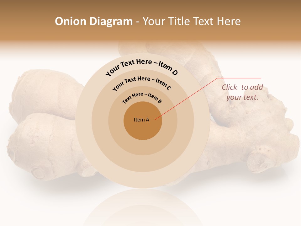 A Close Up Of A Ginger Root On A White Background PowerPoint Template