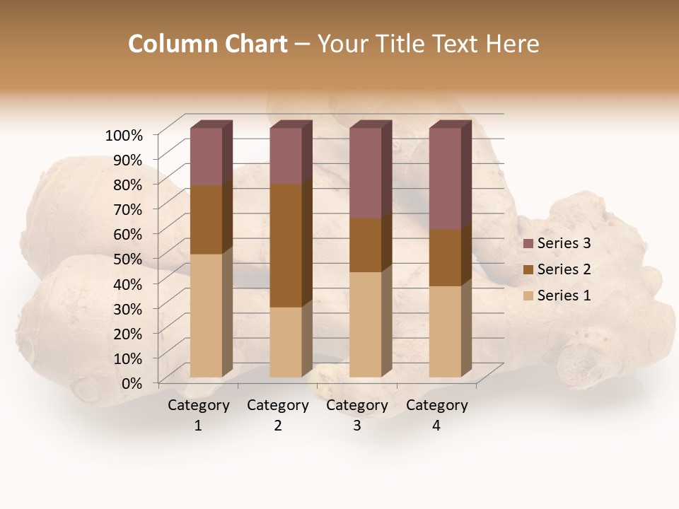 A Close Up Of A Ginger Root On A White Background PowerPoint Template