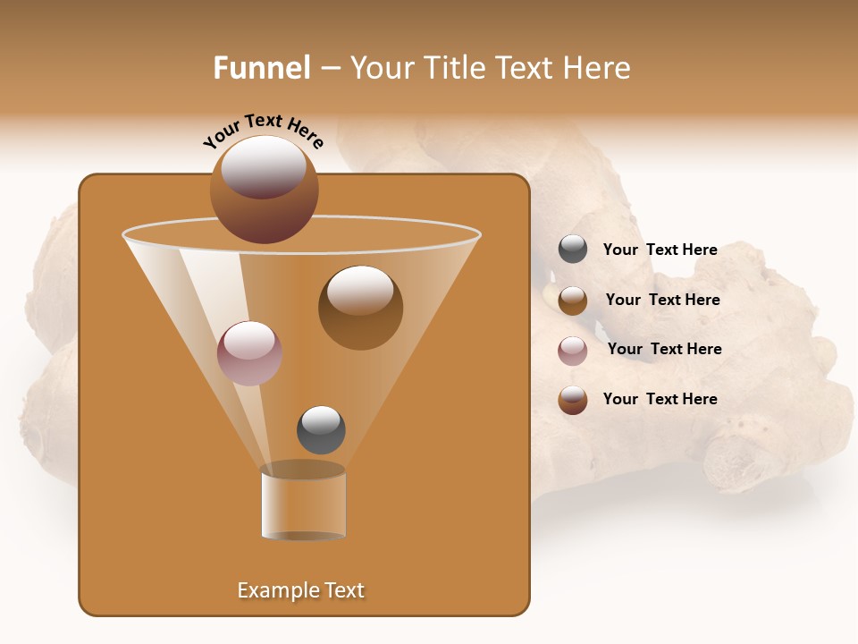 A Close Up Of A Ginger Root On A White Background PowerPoint Template