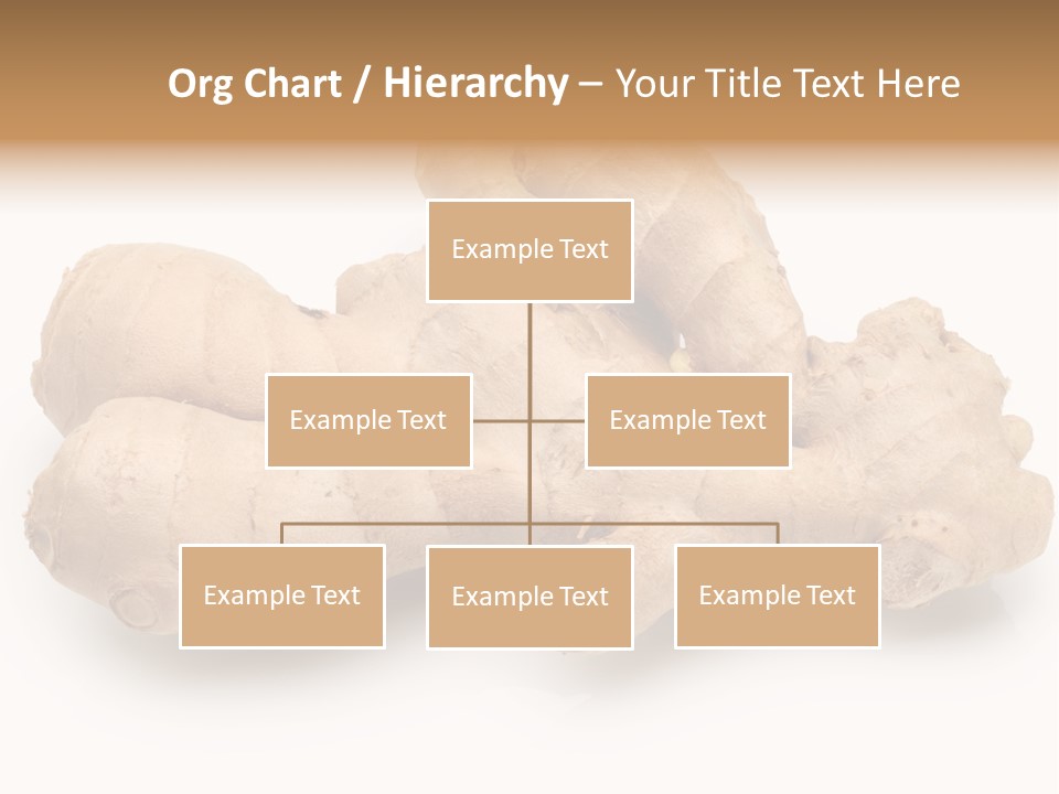 A Close Up Of A Ginger Root On A White Background PowerPoint Template