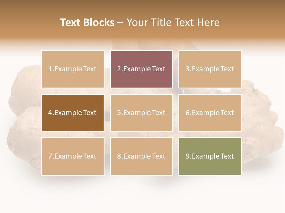 A Close Up Of A Ginger Root On A White Background PowerPoint Template