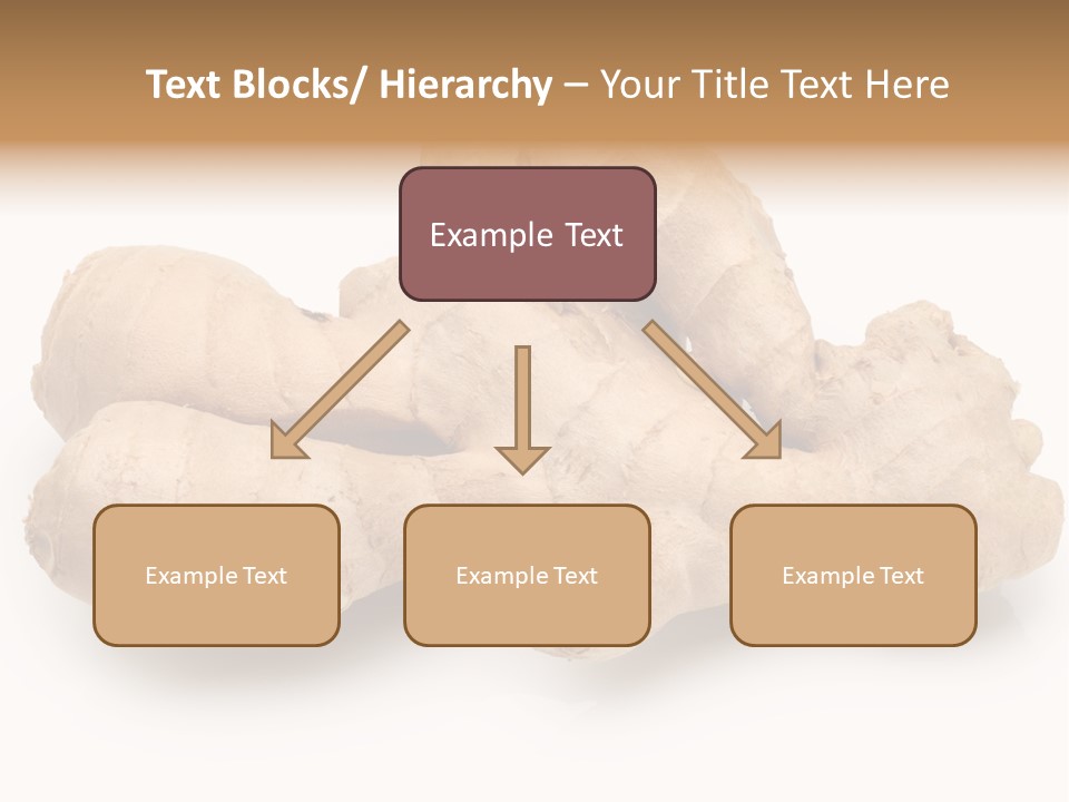 A Close Up Of A Ginger Root On A White Background PowerPoint Template