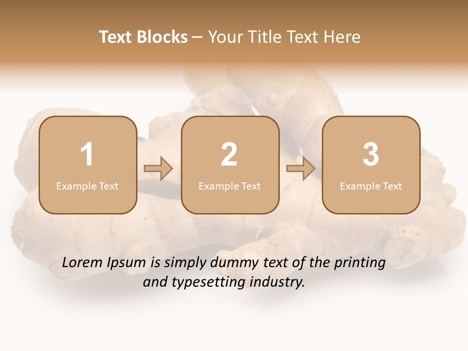 A Close Up Of A Ginger Root On A White Background PowerPoint Template