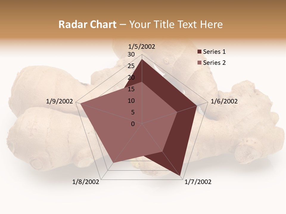 A Close Up Of A Ginger Root On A White Background PowerPoint Template