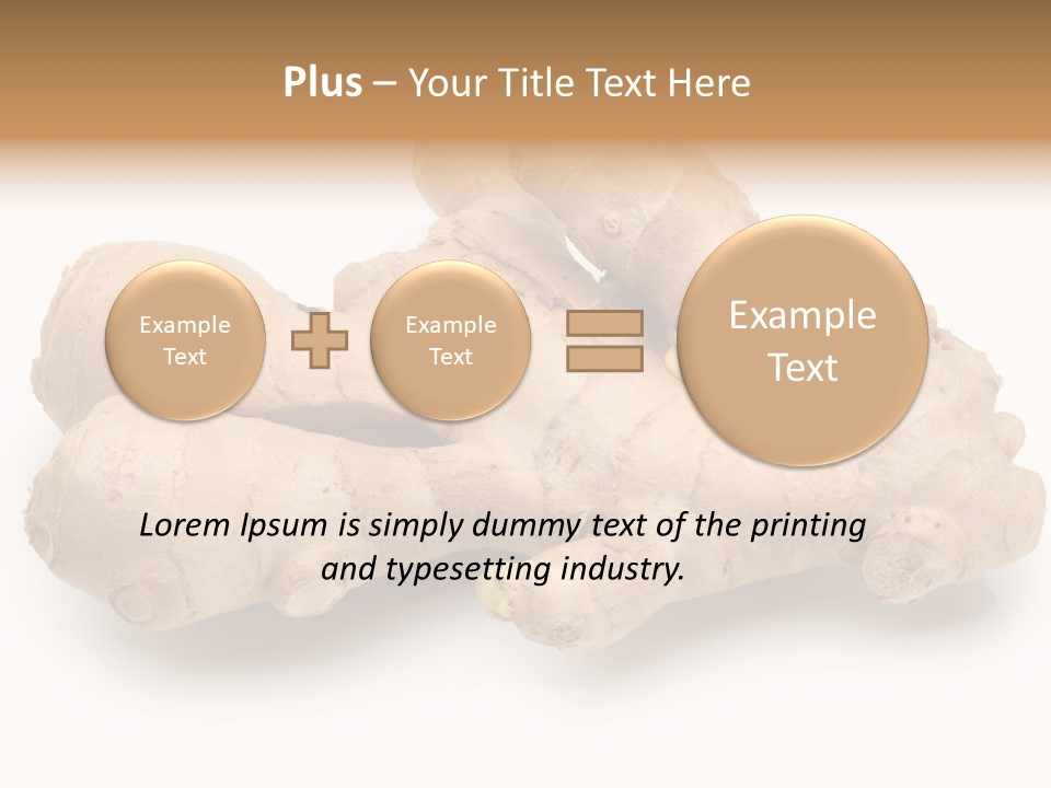 A Close Up Of A Ginger Root On A White Background PowerPoint Template