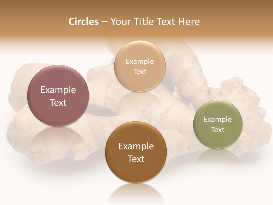 A Close Up Of A Ginger Root On A White Background PowerPoint Template