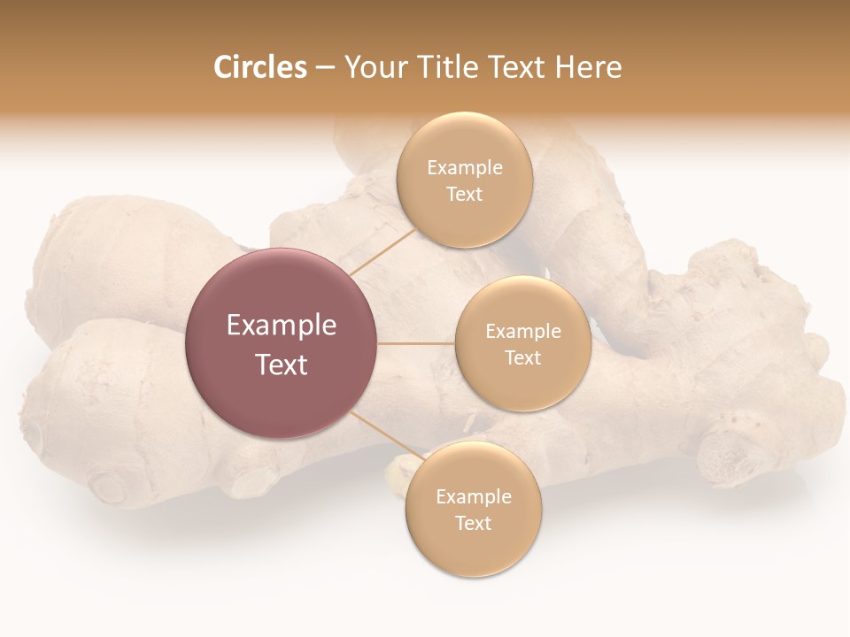 A Close Up Of A Ginger Root On A White Background PowerPoint Template