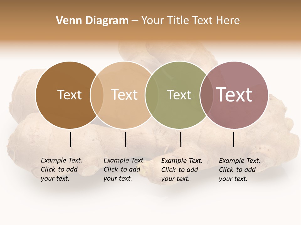 A Close Up Of A Ginger Root On A White Background PowerPoint Template