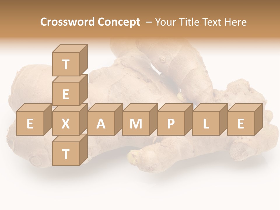 A Close Up Of A Ginger Root On A White Background PowerPoint Template