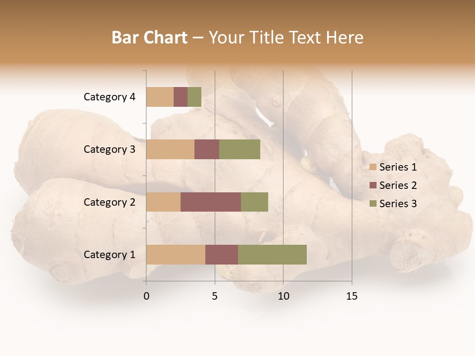 A Close Up Of A Ginger Root On A White Background PowerPoint Template