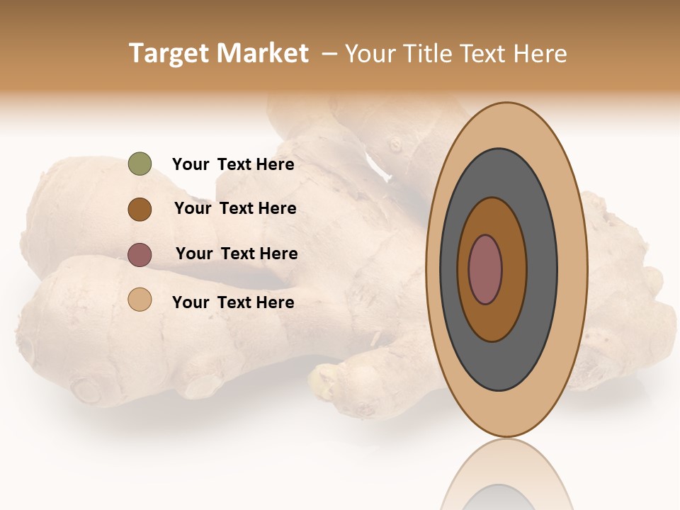 A Close Up Of A Ginger Root On A White Background PowerPoint Template