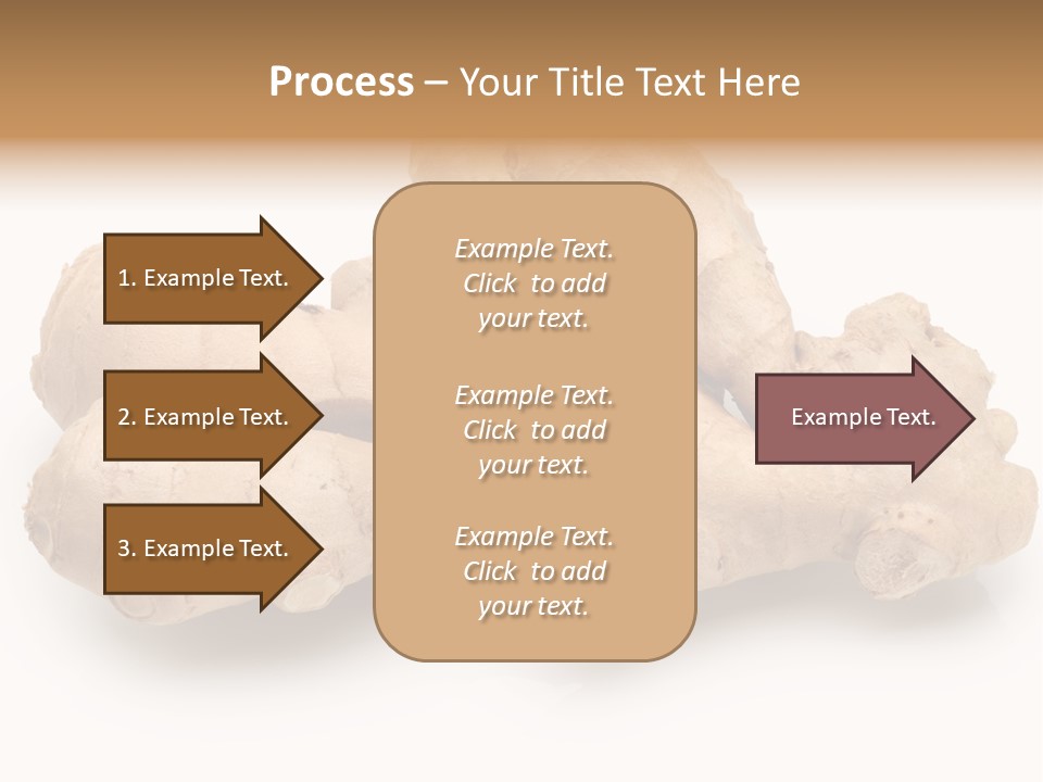 A Close Up Of A Ginger Root On A White Background PowerPoint Template