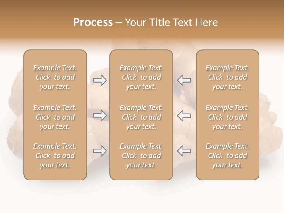 A Close Up Of A Ginger Root On A White Background PowerPoint Template
