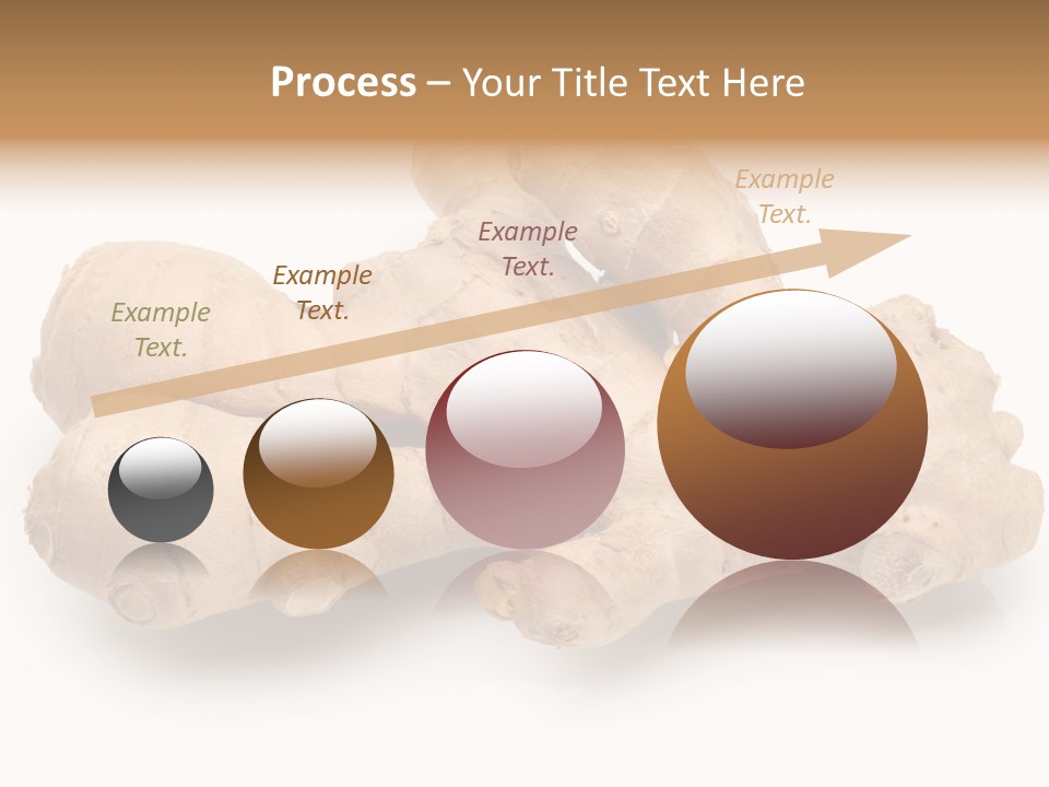 A Close Up Of A Ginger Root On A White Background PowerPoint Template