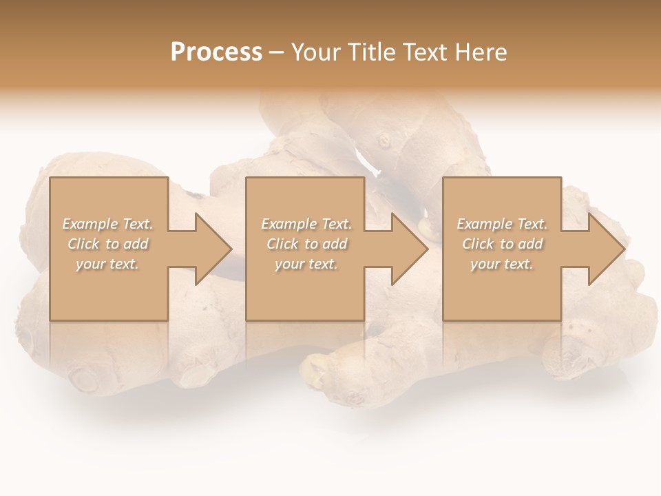 A Close Up Of A Ginger Root On A White Background PowerPoint Template