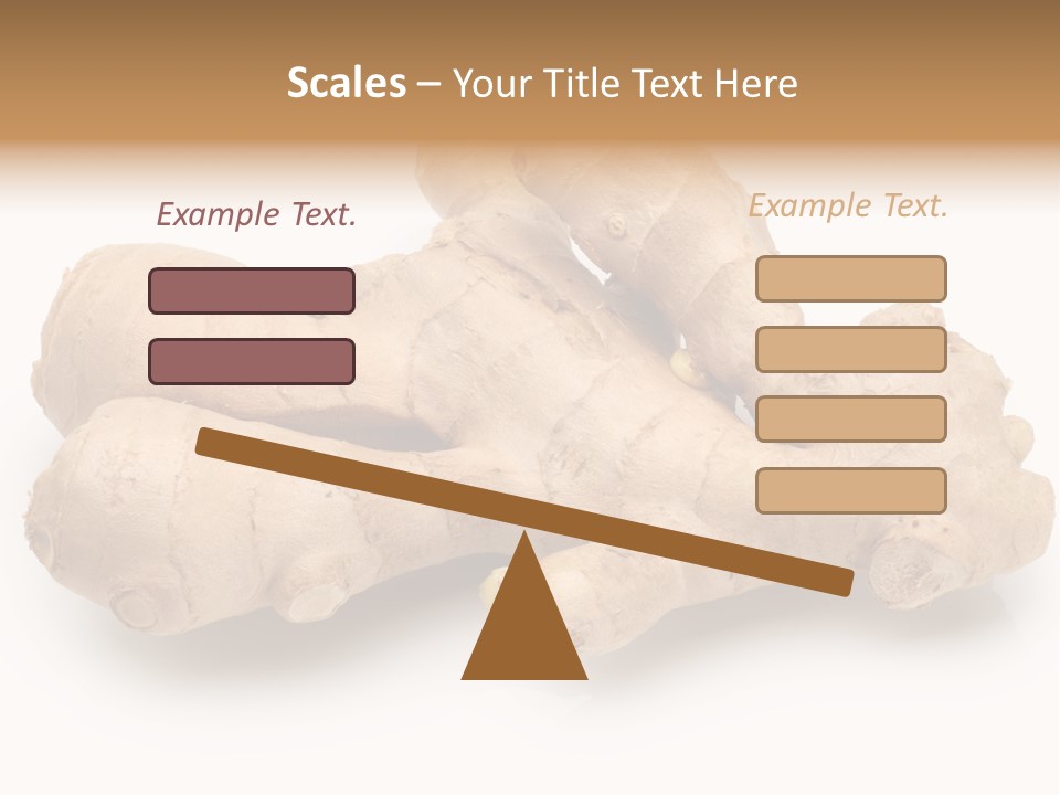 A Close Up Of A Ginger Root On A White Background PowerPoint Template