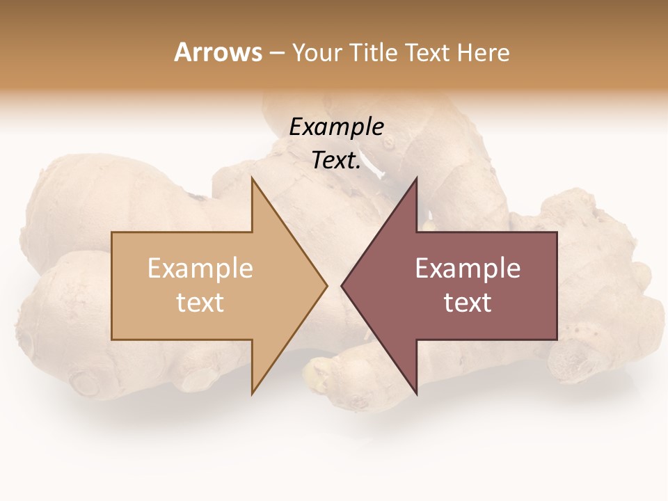 A Close Up Of A Ginger Root On A White Background PowerPoint Template