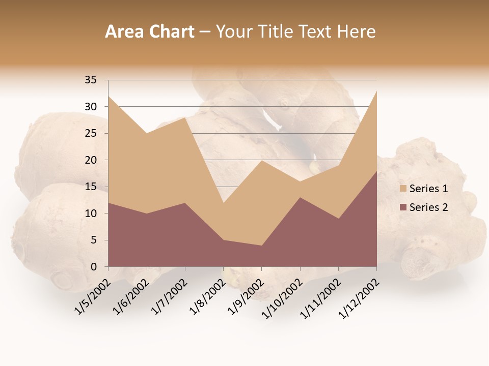 A Close Up Of A Ginger Root On A White Background PowerPoint Template