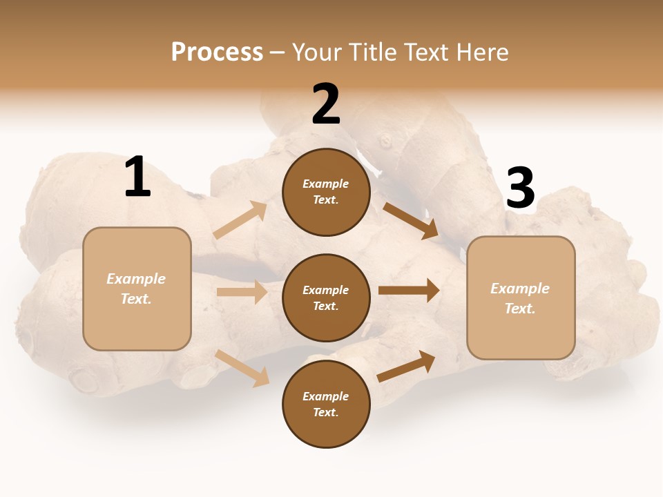 A Close Up Of A Ginger Root On A White Background PowerPoint Template