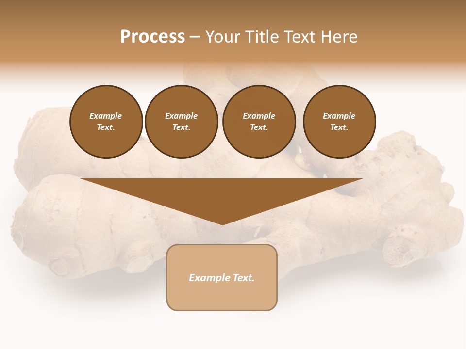 A Close Up Of A Ginger Root On A White Background PowerPoint Template