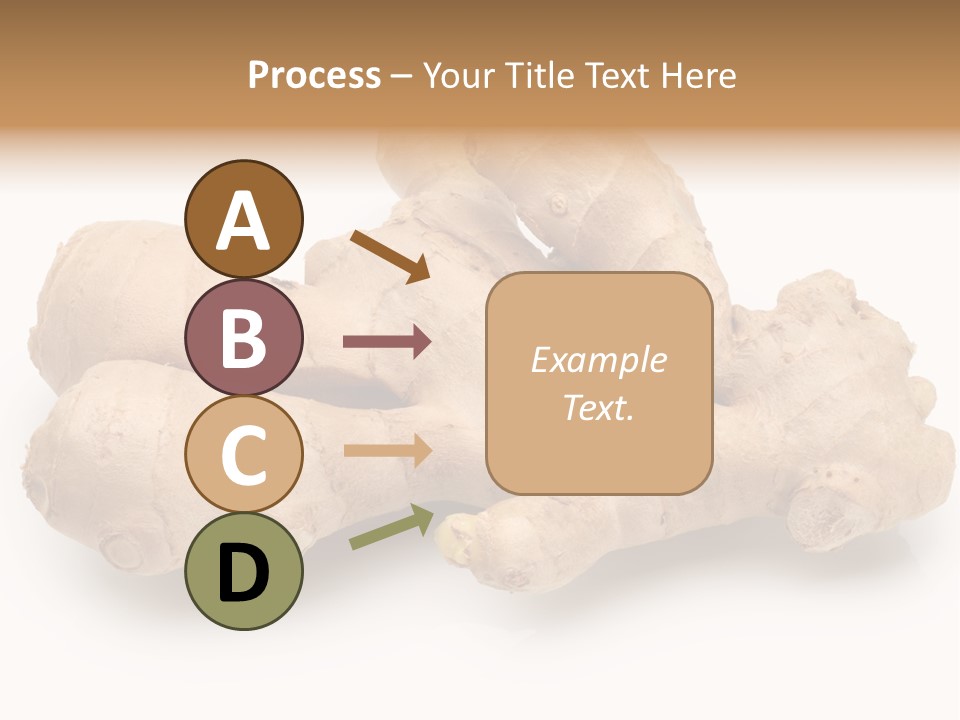 A Close Up Of A Ginger Root On A White Background PowerPoint Template