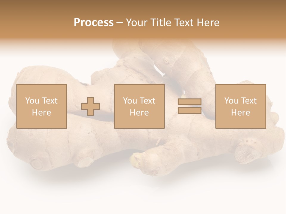 A Close Up Of A Ginger Root On A White Background PowerPoint Template