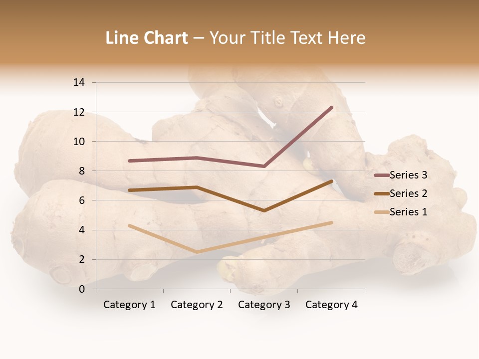 A Close Up Of A Ginger Root On A White Background PowerPoint Template