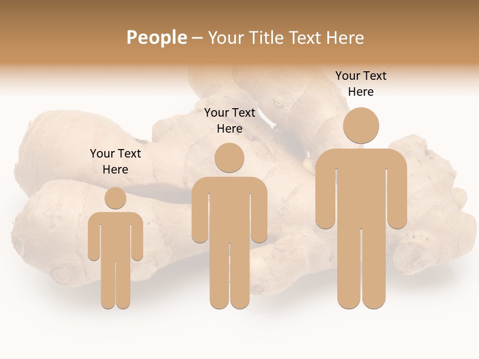 A Close Up Of A Ginger Root On A White Background PowerPoint Template