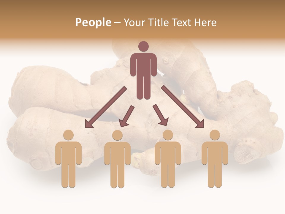 A Close Up Of A Ginger Root On A White Background PowerPoint Template