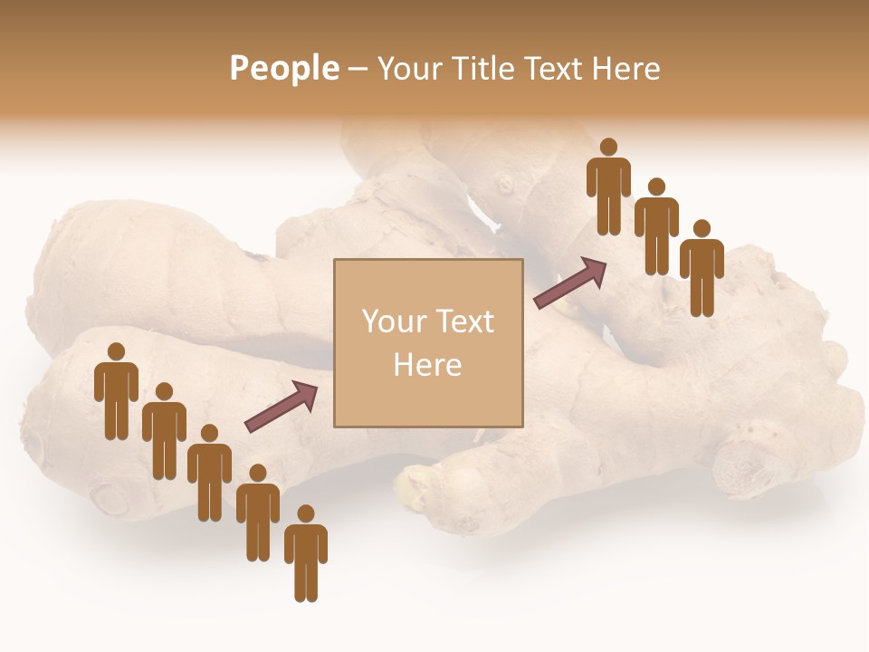 A Close Up Of A Ginger Root On A White Background PowerPoint Template