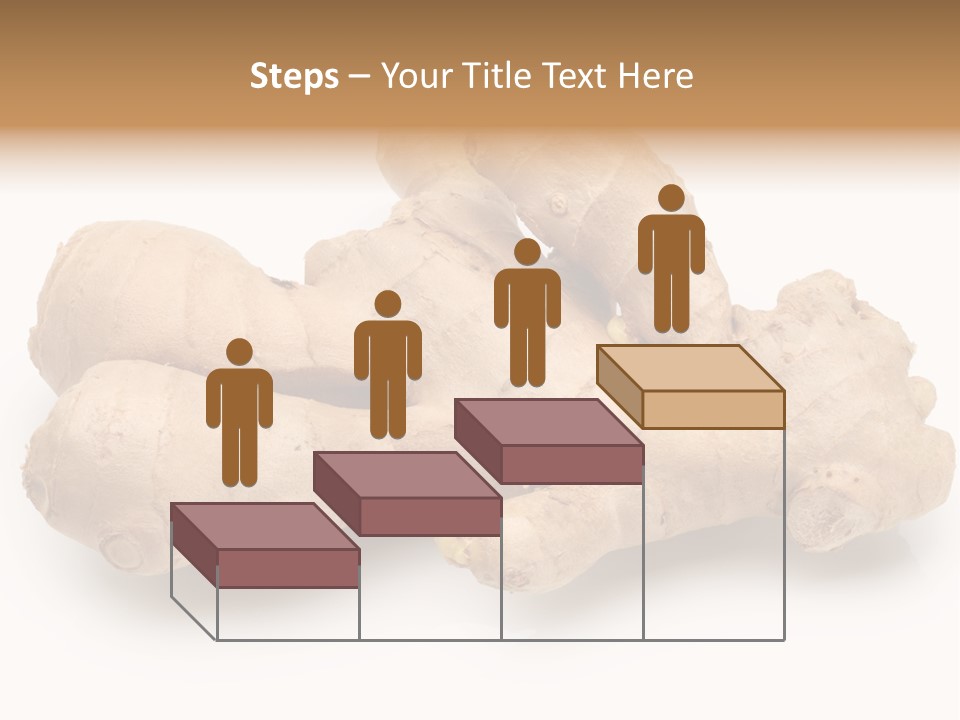 A Close Up Of A Ginger Root On A White Background PowerPoint Template