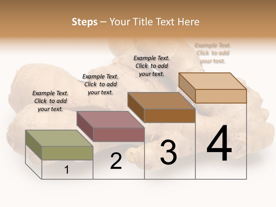 A Close Up Of A Ginger Root On A White Background PowerPoint Template