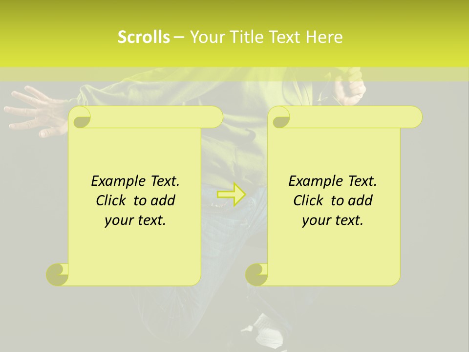 A Man Jumping In The Air With A Skateboard PowerPoint Template