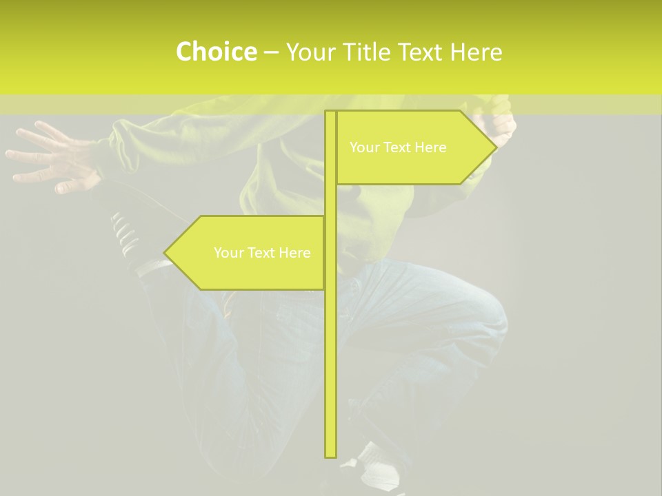 A Man Jumping In The Air With A Skateboard PowerPoint Template