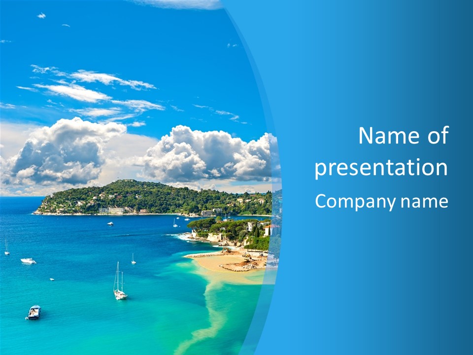 South Seafront Sightseeing PowerPoint Template