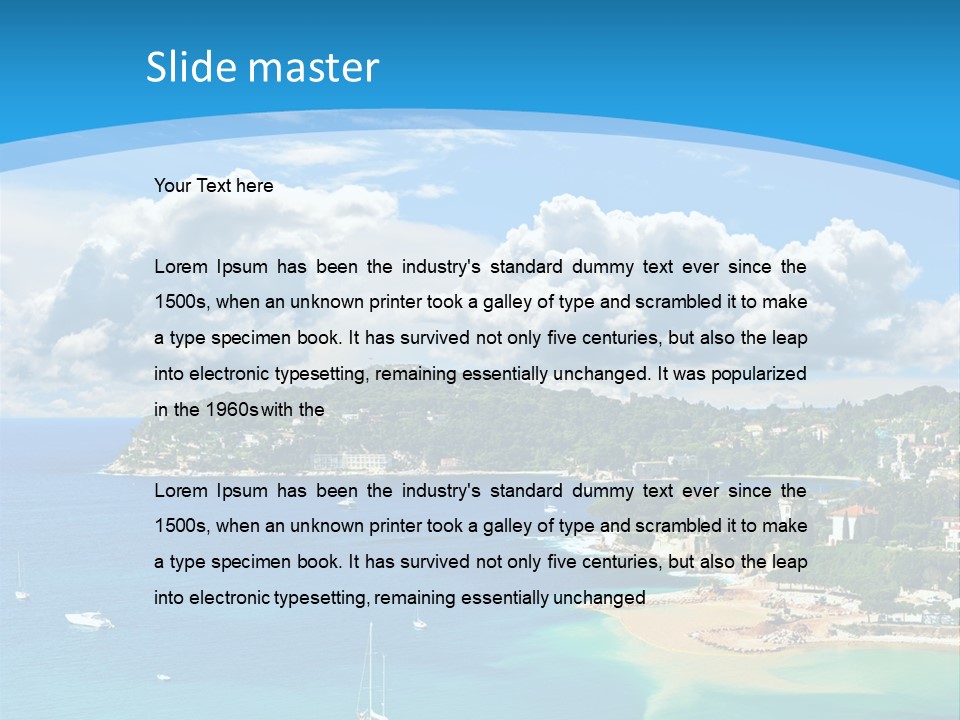 South Seafront Sightseeing PowerPoint Template