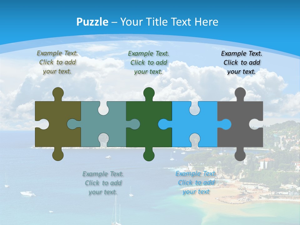 South Seafront Sightseeing PowerPoint Template