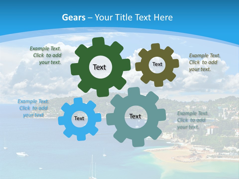South Seafront Sightseeing PowerPoint Template