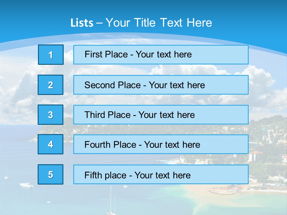 South Seafront Sightseeing PowerPoint Template