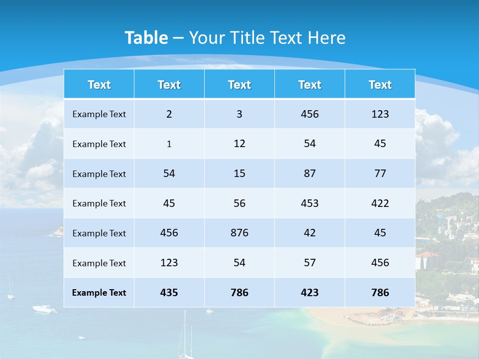 South Seafront Sightseeing PowerPoint Template