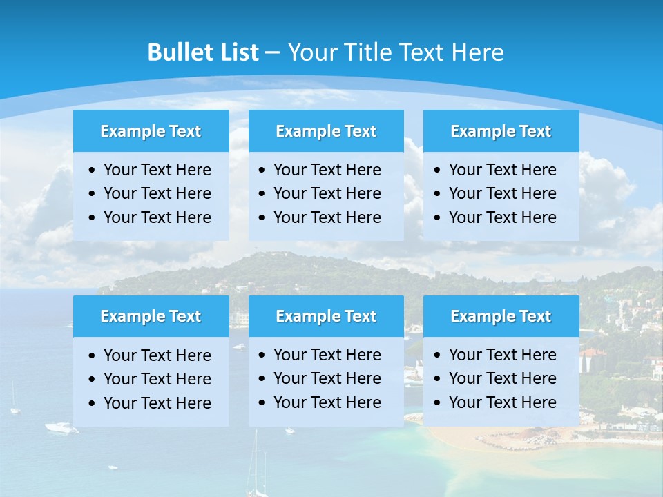 South Seafront Sightseeing PowerPoint Template