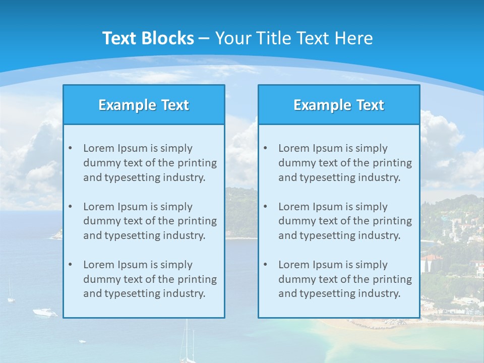South Seafront Sightseeing PowerPoint Template