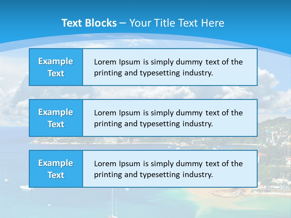 South Seafront Sightseeing PowerPoint Template