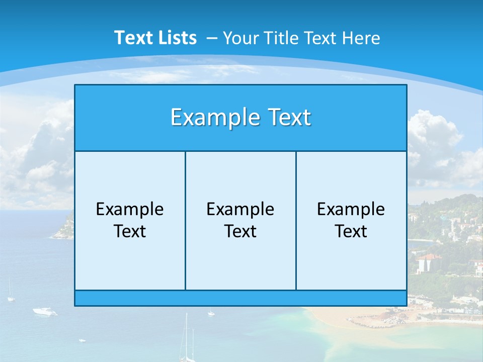 South Seafront Sightseeing PowerPoint Template