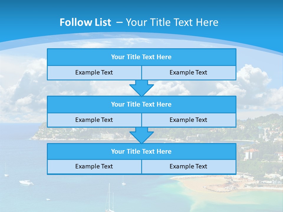 South Seafront Sightseeing PowerPoint Template