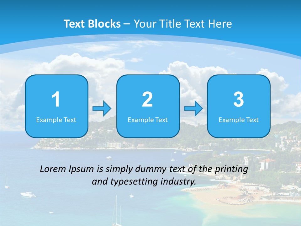 South Seafront Sightseeing PowerPoint Template