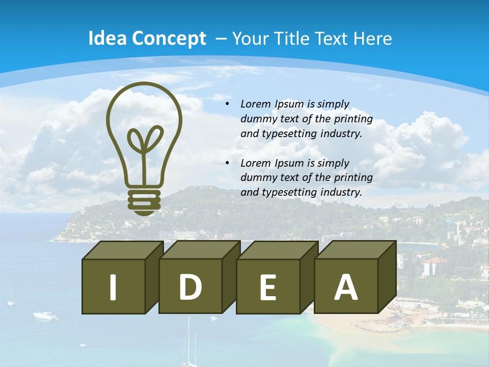 South Seafront Sightseeing PowerPoint Template