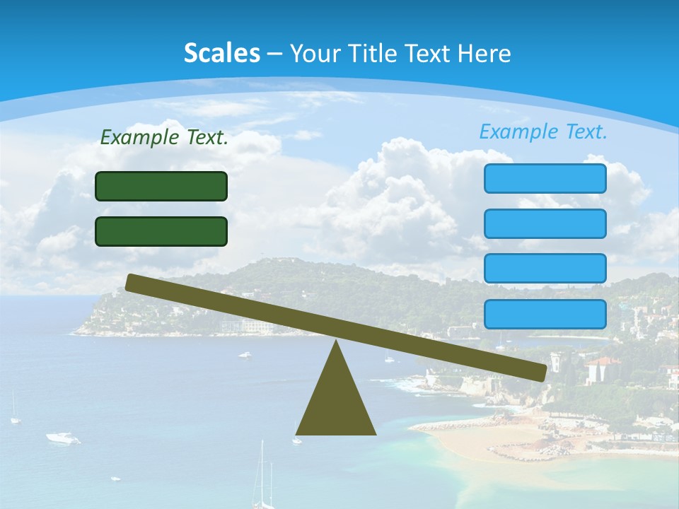South Seafront Sightseeing PowerPoint Template